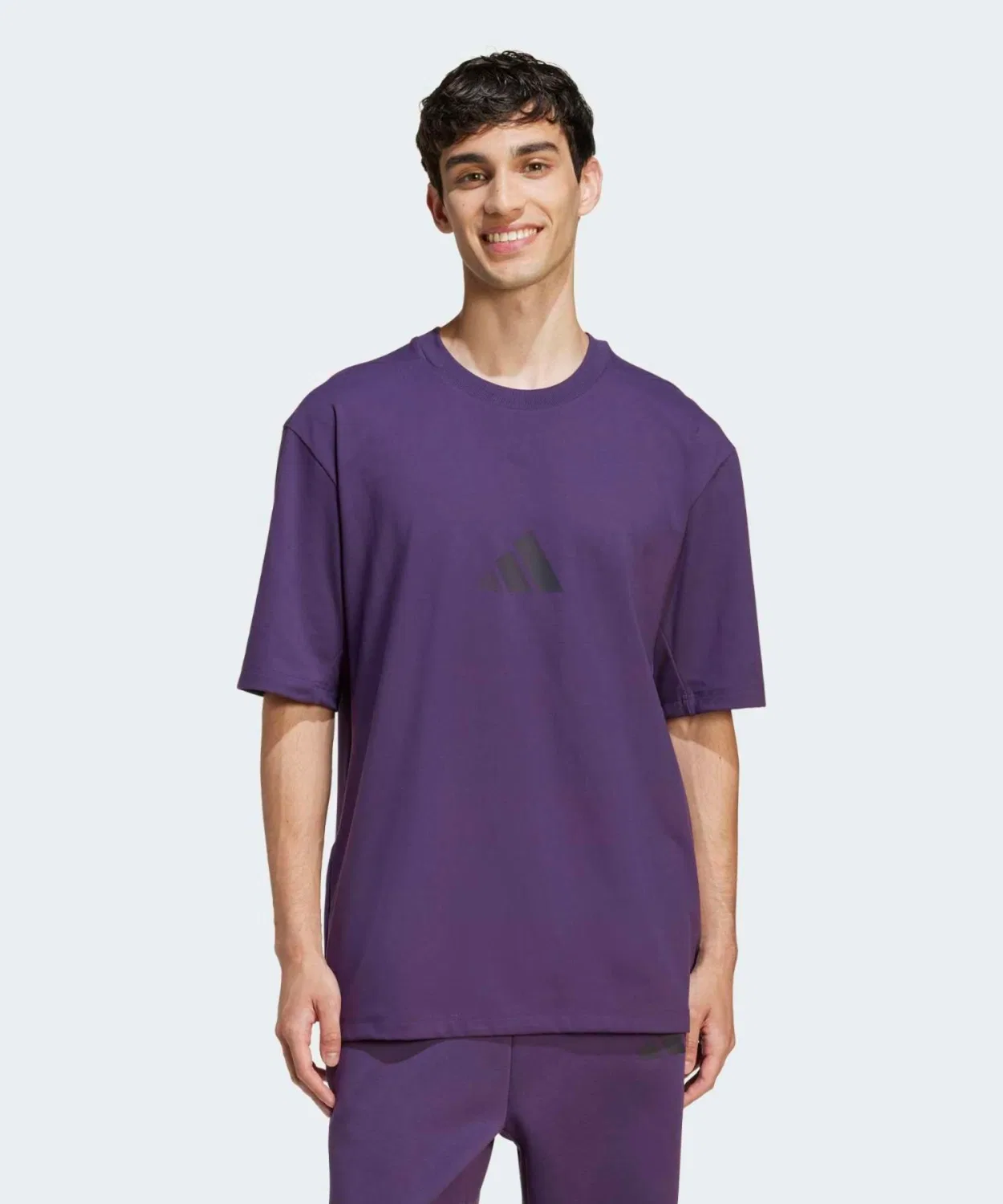 Мужская футболка с коротким рукавом из полиэстера, модель Z.N.E. Adidas, Violet