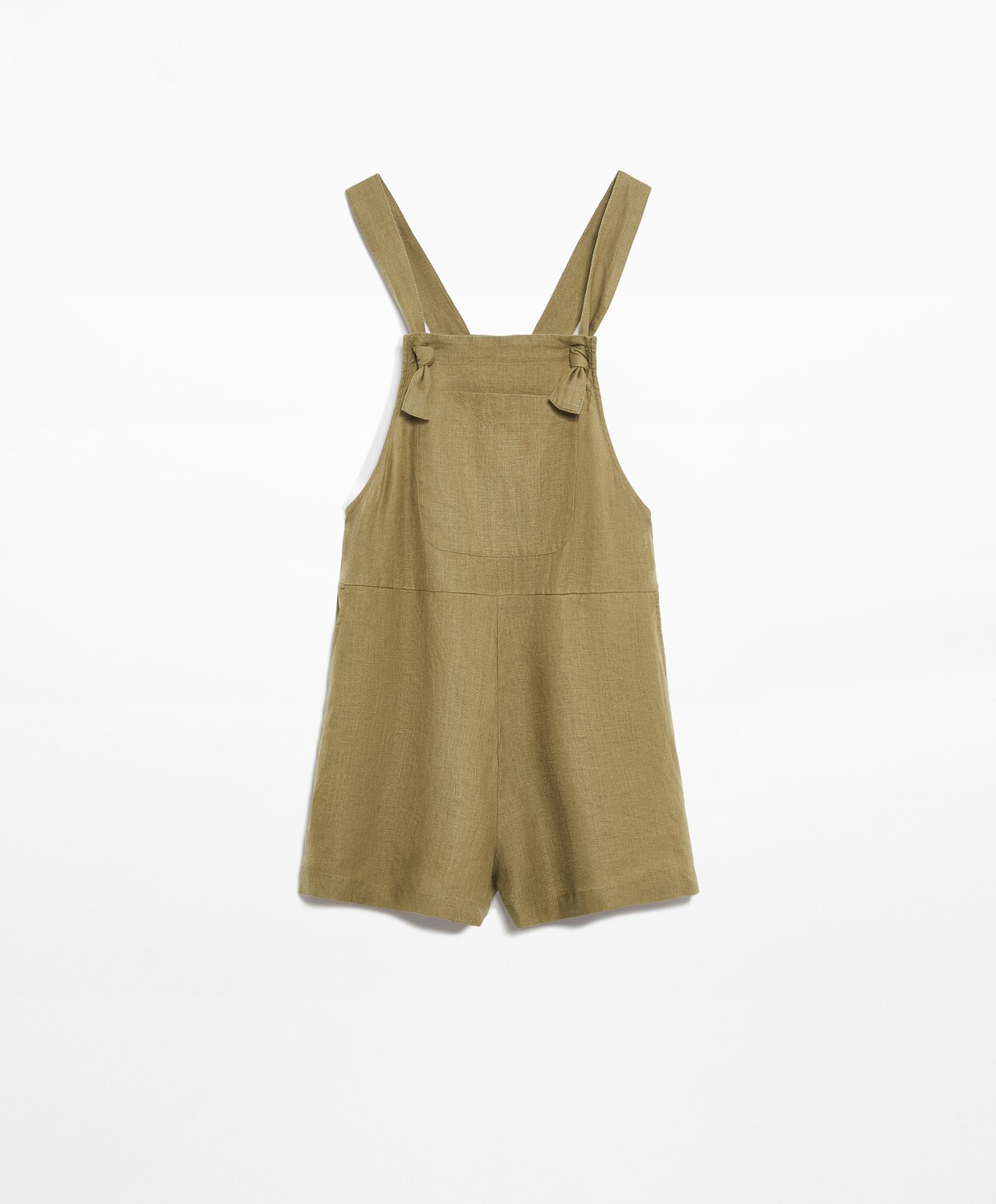 

Комбинезон Oysho Strappy Short Linen, зеленый