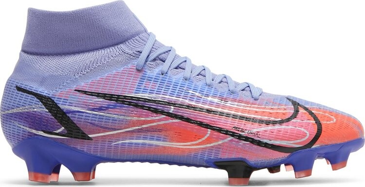 

Бутсы Nike Kylian Mbappé x Mercurial Superfly 8 Pro FG 'Flames', фиолетовый