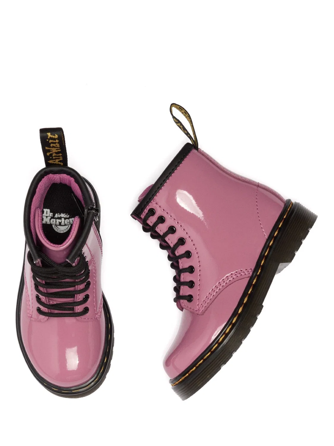 Ботинки Dr. Martens 1460 Patent Lamper, розовый — фото 4