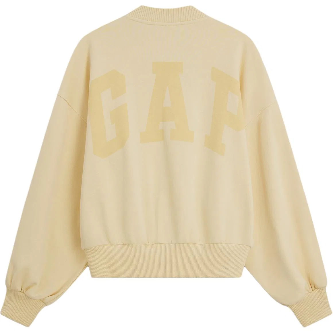 Женская толстовка с бейсбольным воротником Light Yellow GAP — фото 3