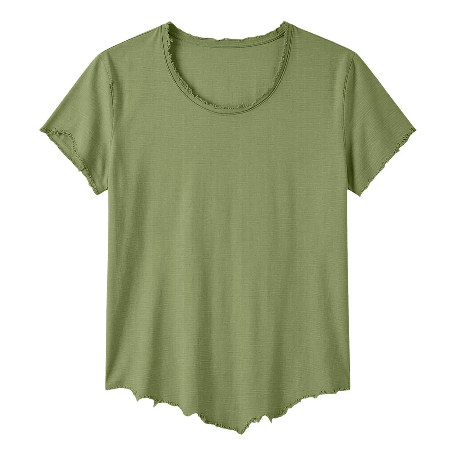 Мужская футболка с коротким рукавом из хлопка и льна, #M Verde — фото 4