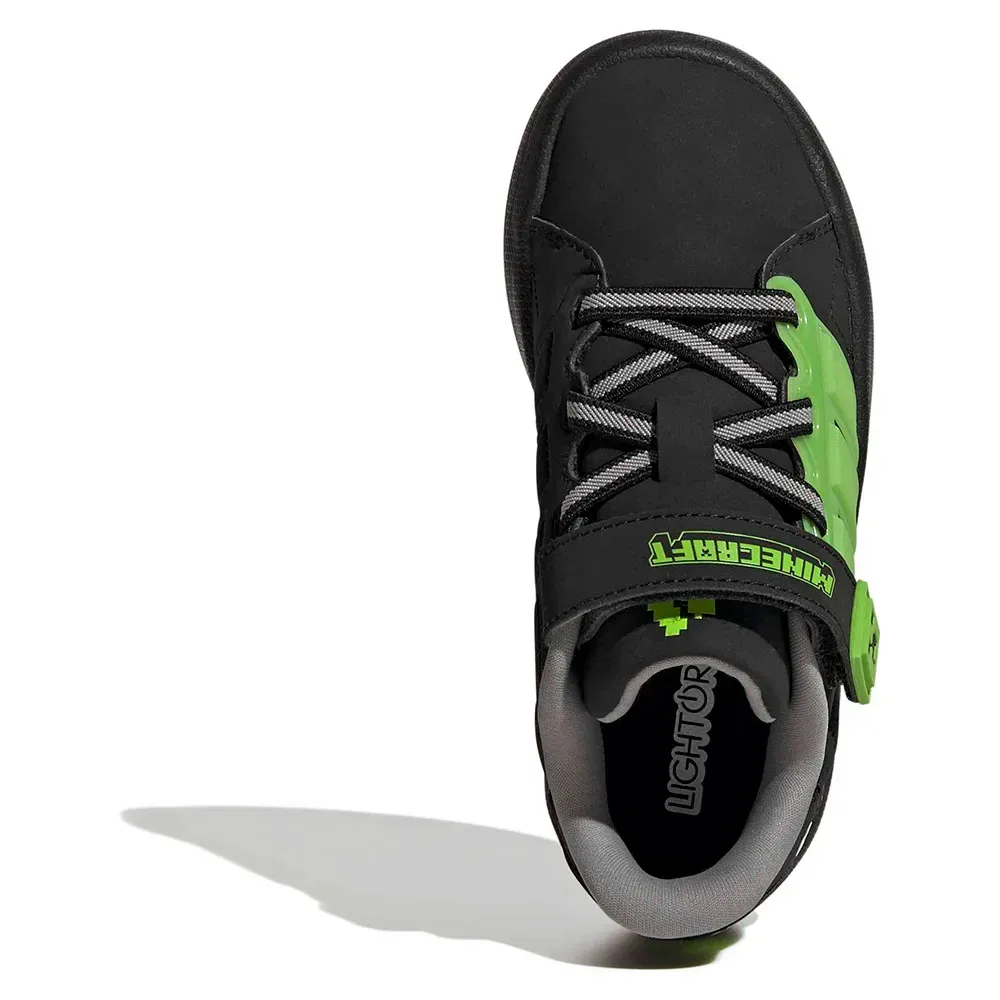 Детские кроссовки для девочек с LED-подсветкой Adidas Minecraft Lightorama Court, Black — фото 3