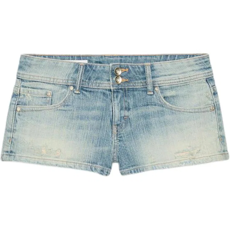Женские джинсовые шорты с принтом Light Blue ZARA, Light Blue