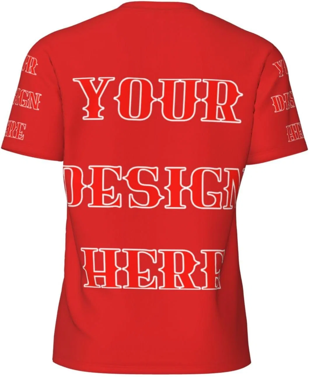 Мужская футболка из сетчатой ткани Generic Custom, Red — фото 2