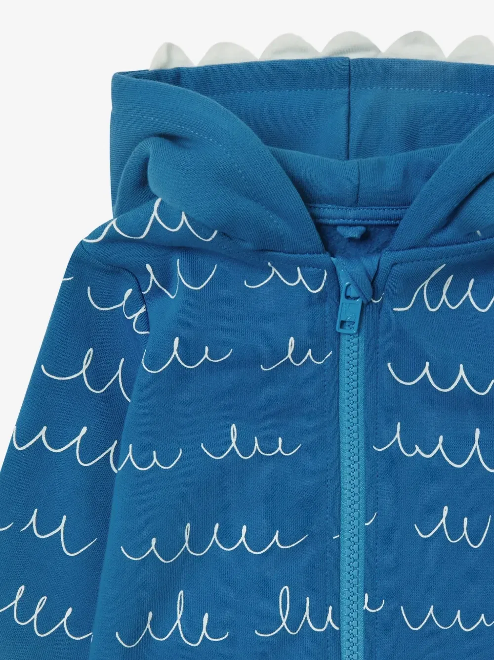 Худи на молнии с графичным принтом Stella McCartney Kids, синий — фото 3
