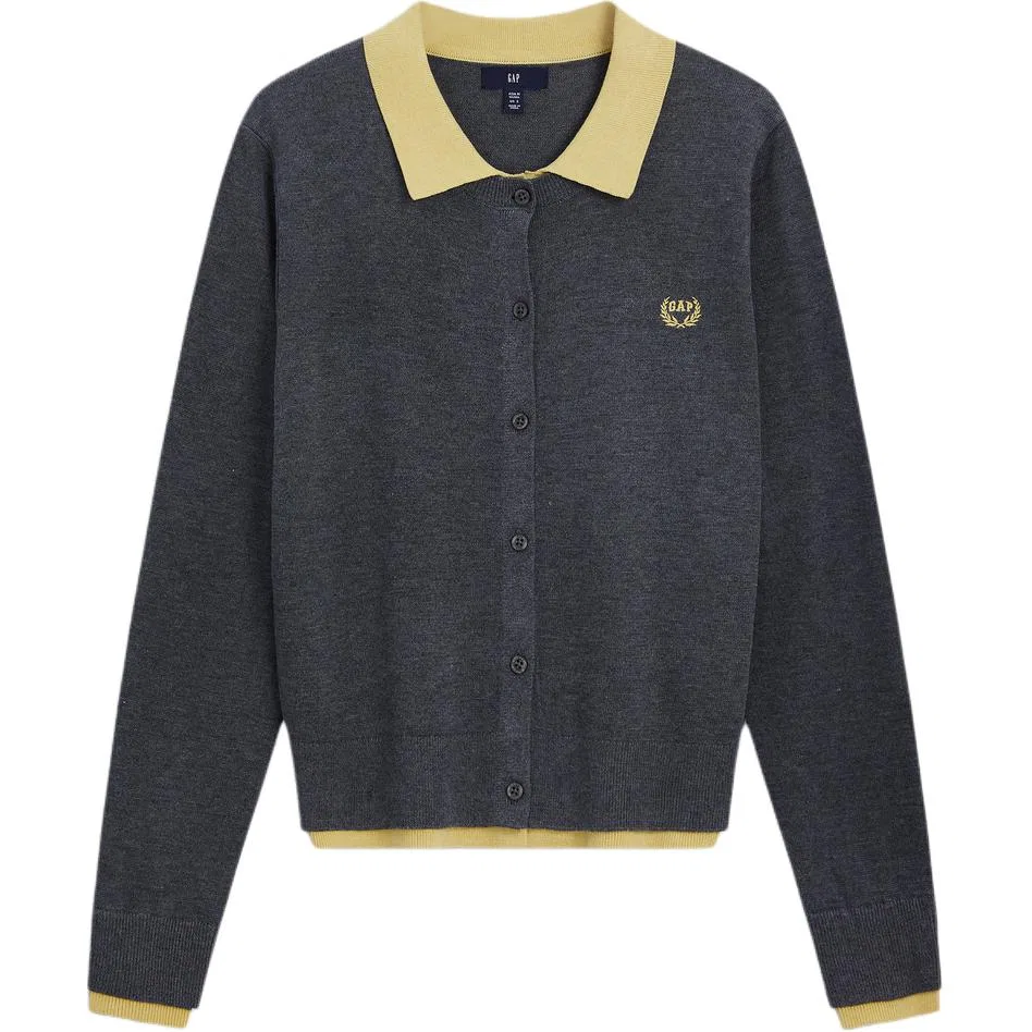 Женский кардиган умеренного кроя с длинным рукавом GAP, Light Khaki — фото 3