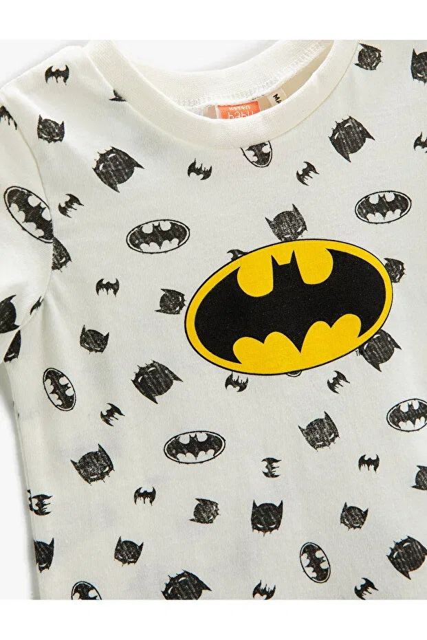 Детская футболка с принтом Batman Koton, White Patterned — фото 3