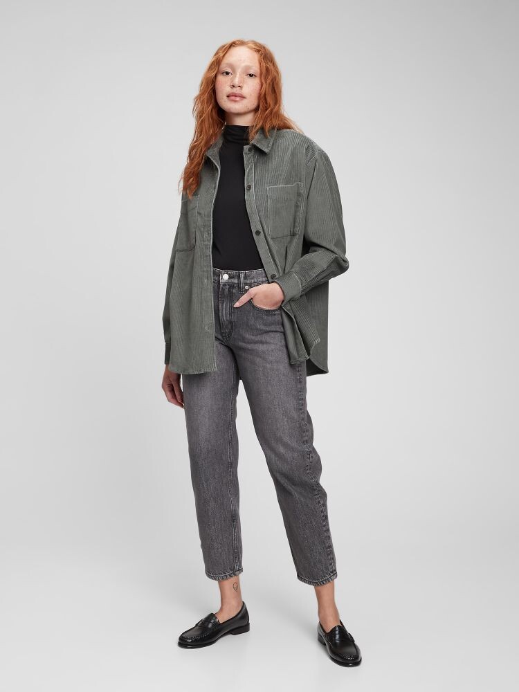 

Вельветовая рубашка Gap, зеленый