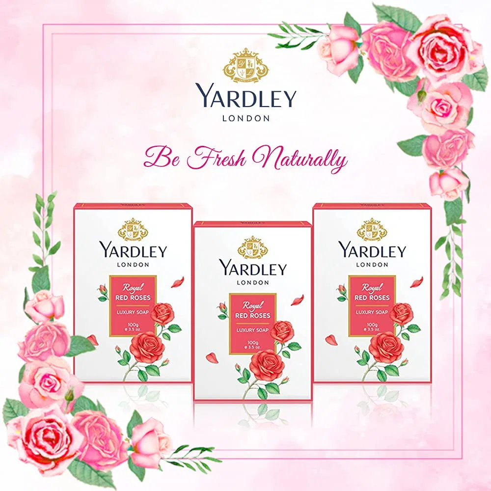 Твердое мыло Yardley Royal Red Roses, 3x100г — фото 2