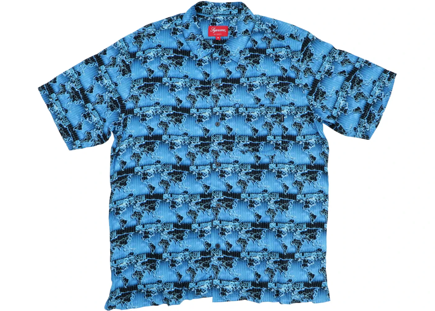 Мужская рубашка с принтом Supreme World Famous Supreme, Cyan