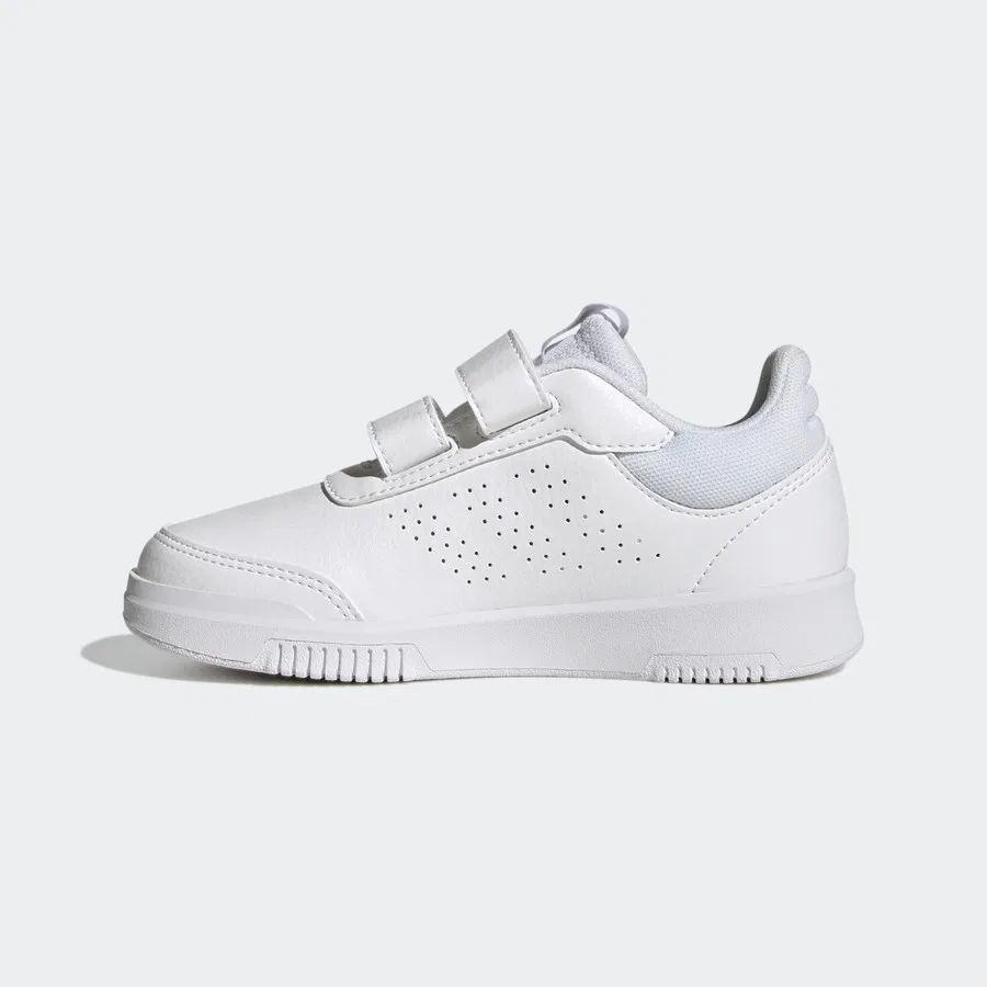 Детские спортивные кроссовки на липучках Tensaur Hook and Loop Shoes adidas, Бело-серый — фото 2