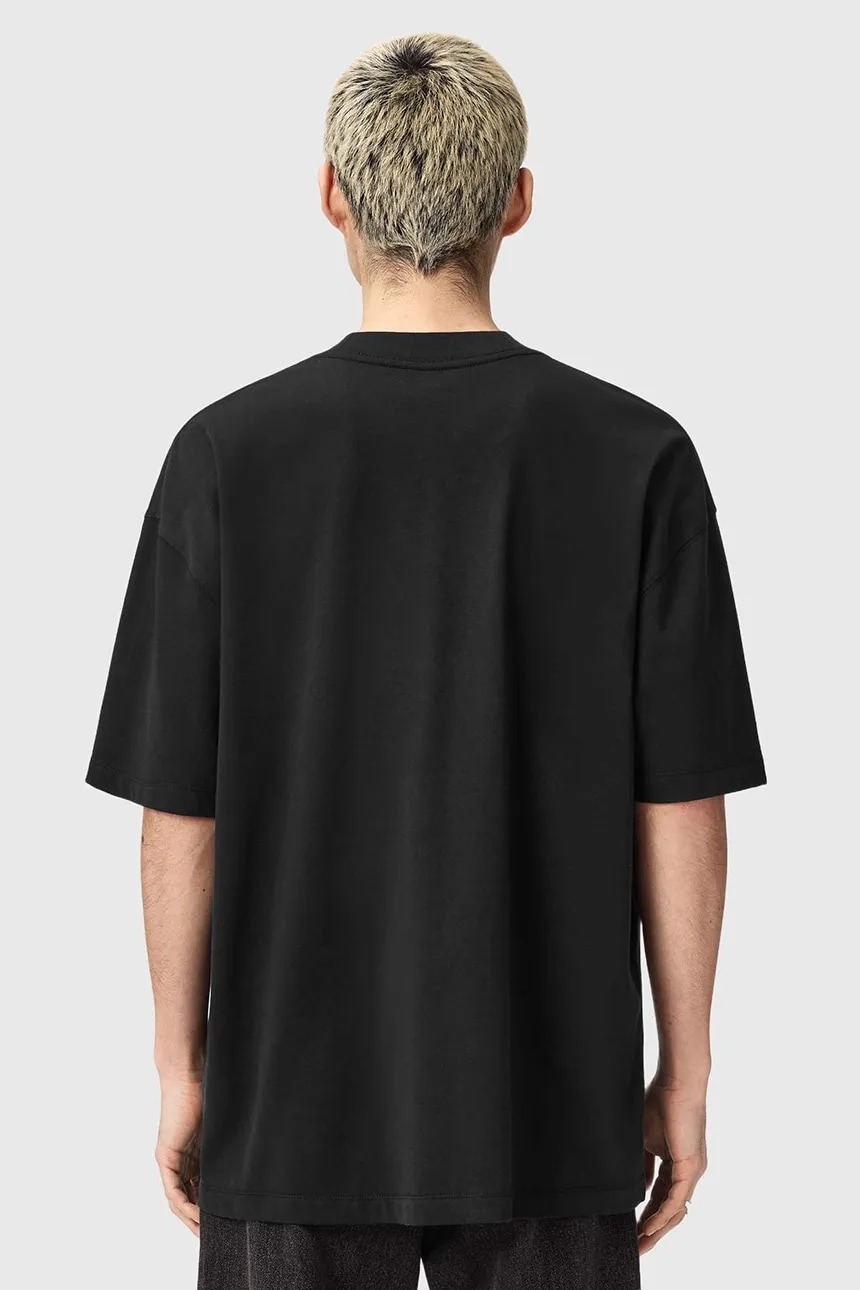 Футболка AllSaints Mikro Oversized, черный — фото 3