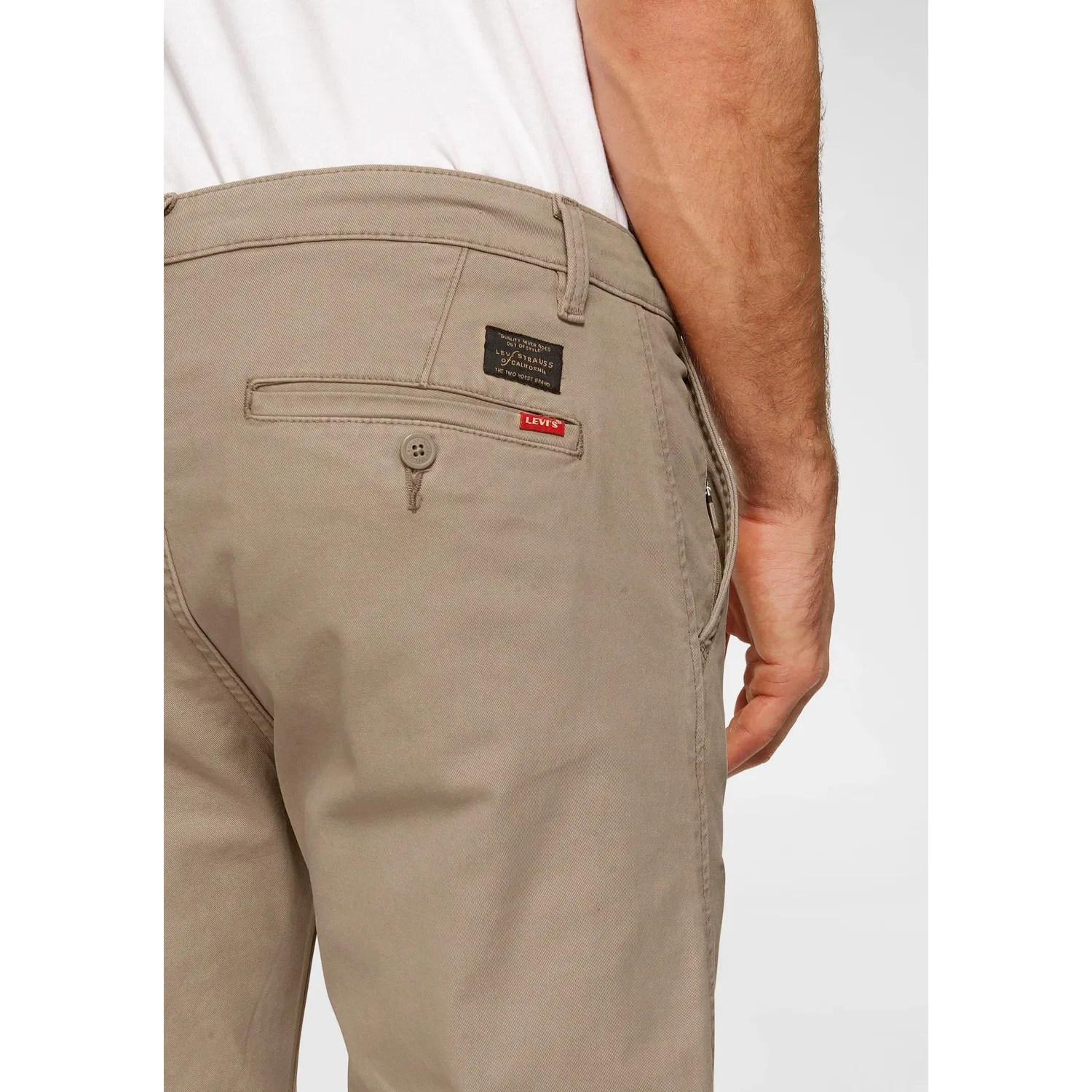 Мужские чиносы зауженные Levi's, Beige — фото 3