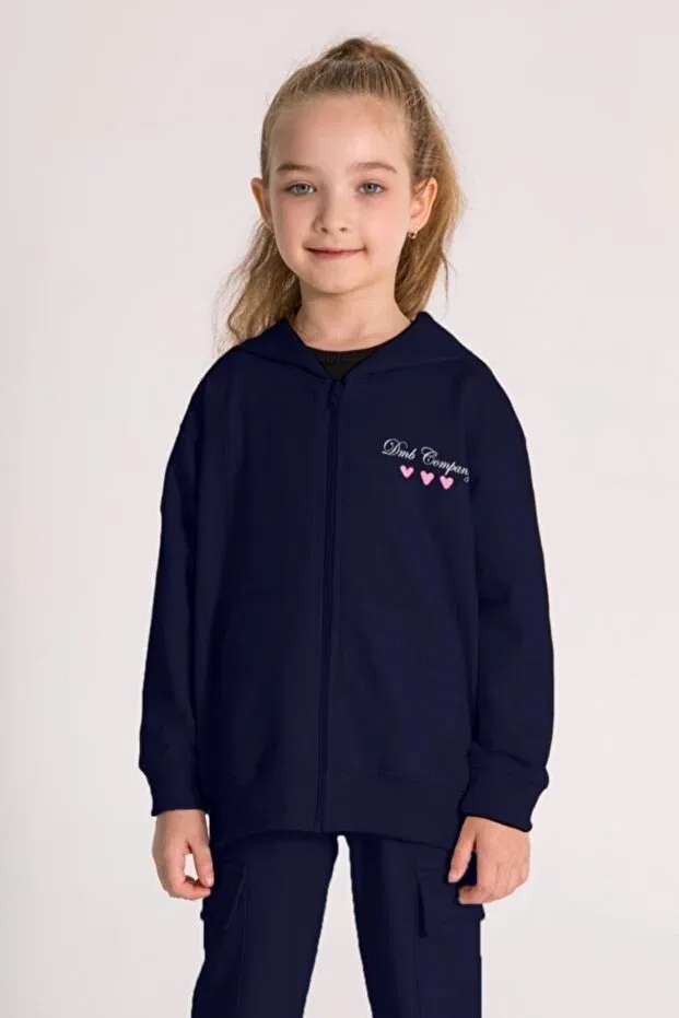 Детский кардиган для девочек с принтом Happy Colors Hausekids, Navy Blue
