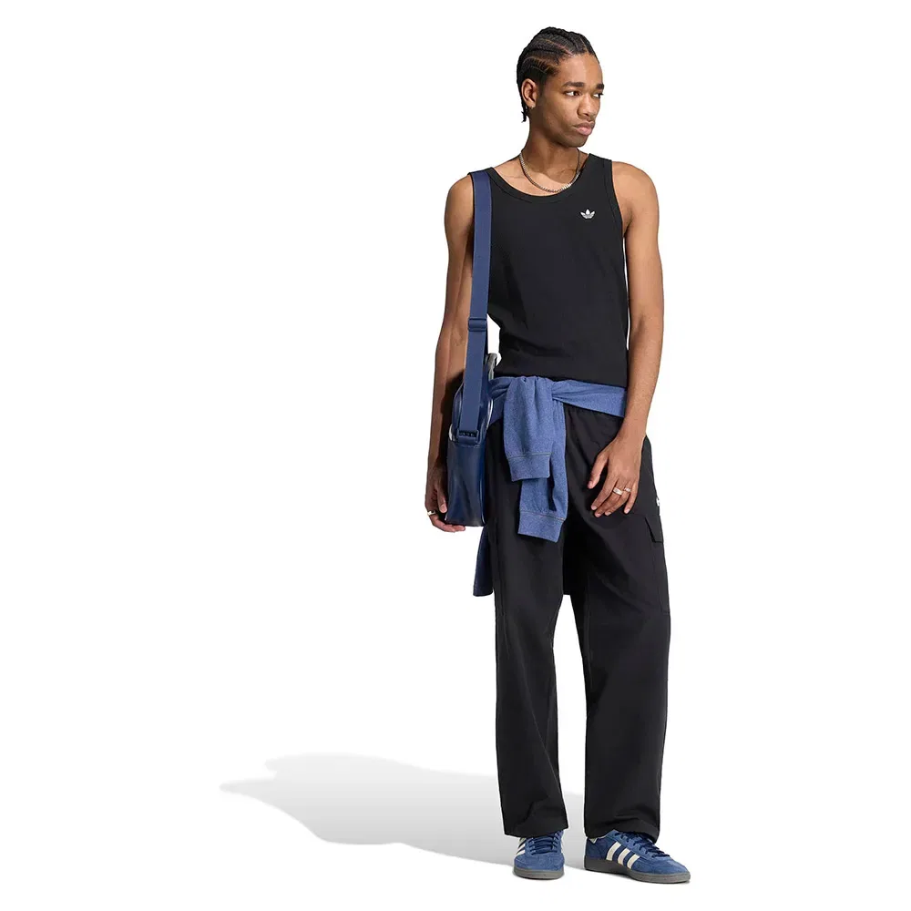 Мужские карго-брюки свободного кроя Trefoil Essentials Adidas Originals, Black — фото 4