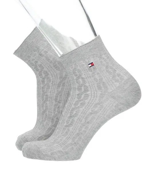 Мужские носки с вышивкой логотипа Basic Cable, Tommy Hilfiger, Белый — фото 4