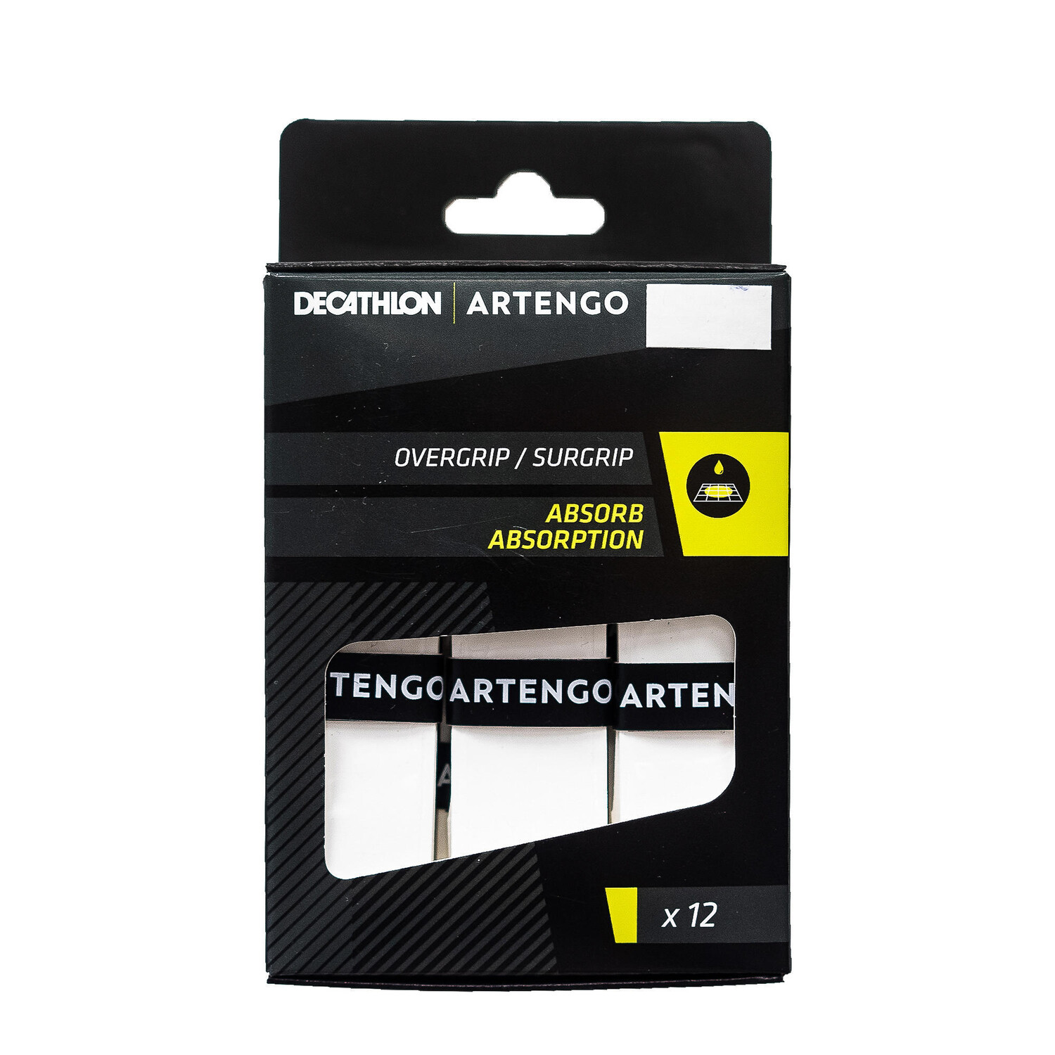 

Лента для захвата Tennis Absorb Overgrip, 12 шт. в упаковке, белая ARTENGO