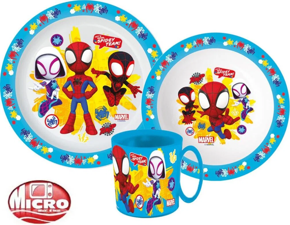 Детский набор посуды с принтом Spiderman, 0,35 л, Spiderman