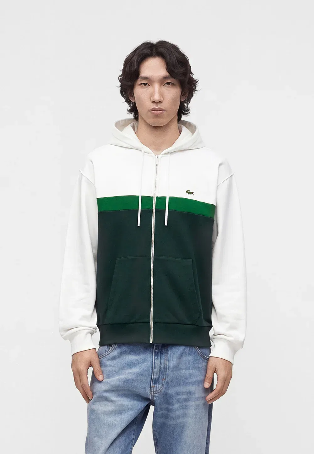Толстовка на молнии Lacoste, Flour/Sinople
