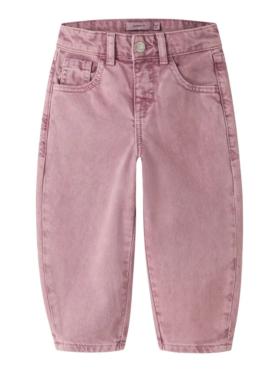 Джинсы NAME IT Barrel Jeans 'NMFBELLA' бордового цвета