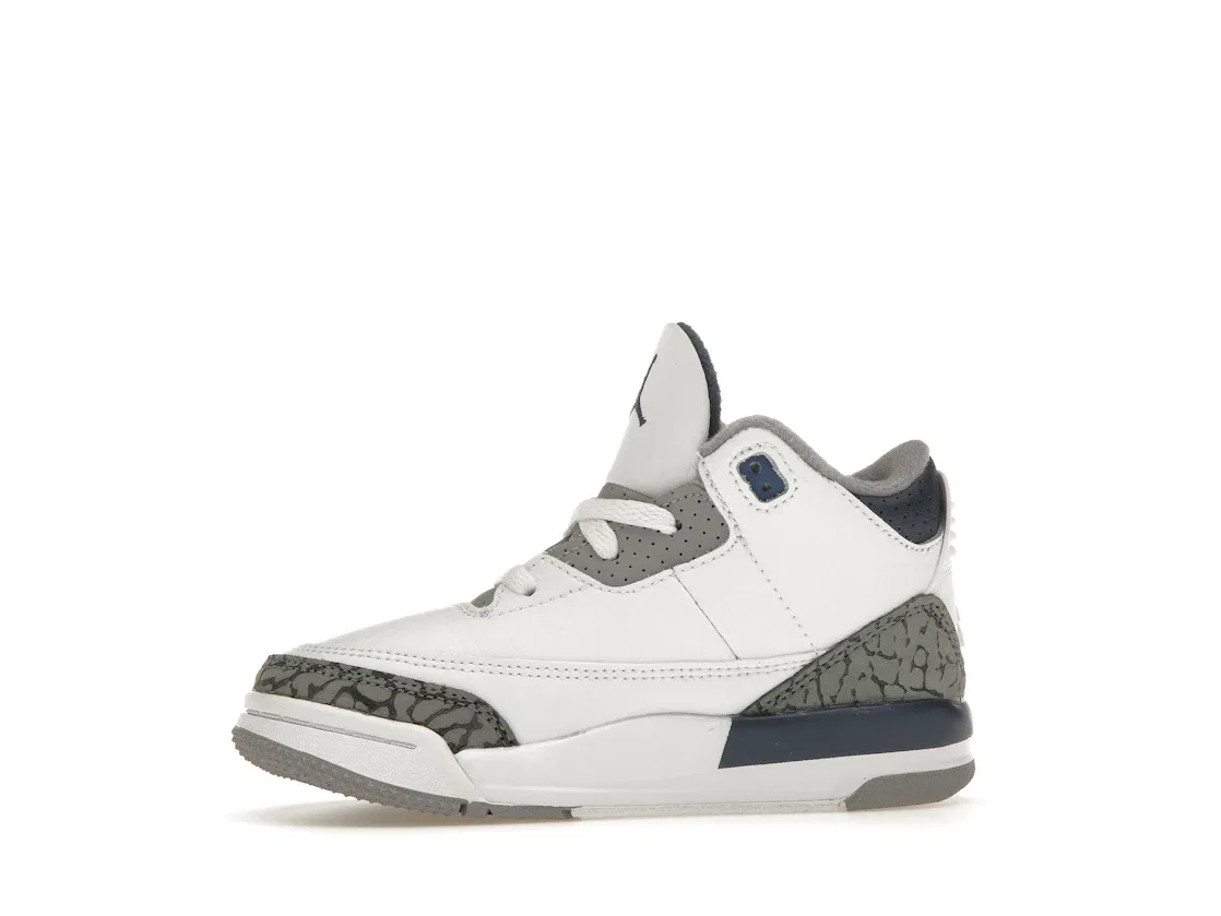 Детские кроссовки Lifestyle Jordan 3 Retro Midnight Navy, White/Midnight Navy/Cement Grey/Black — фото 3