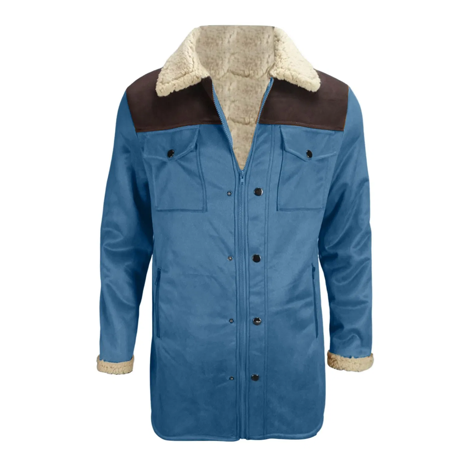 Мужская куртка с принтом Vintage Winter Stylish Jackets, blue — фото 2