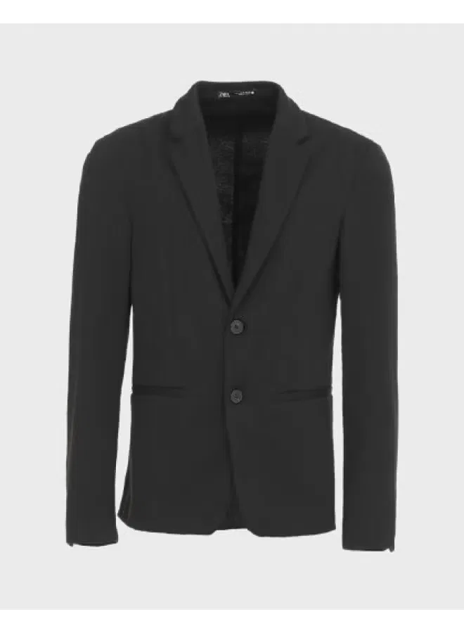 Пиджак деловой минималистичный Zara, черный