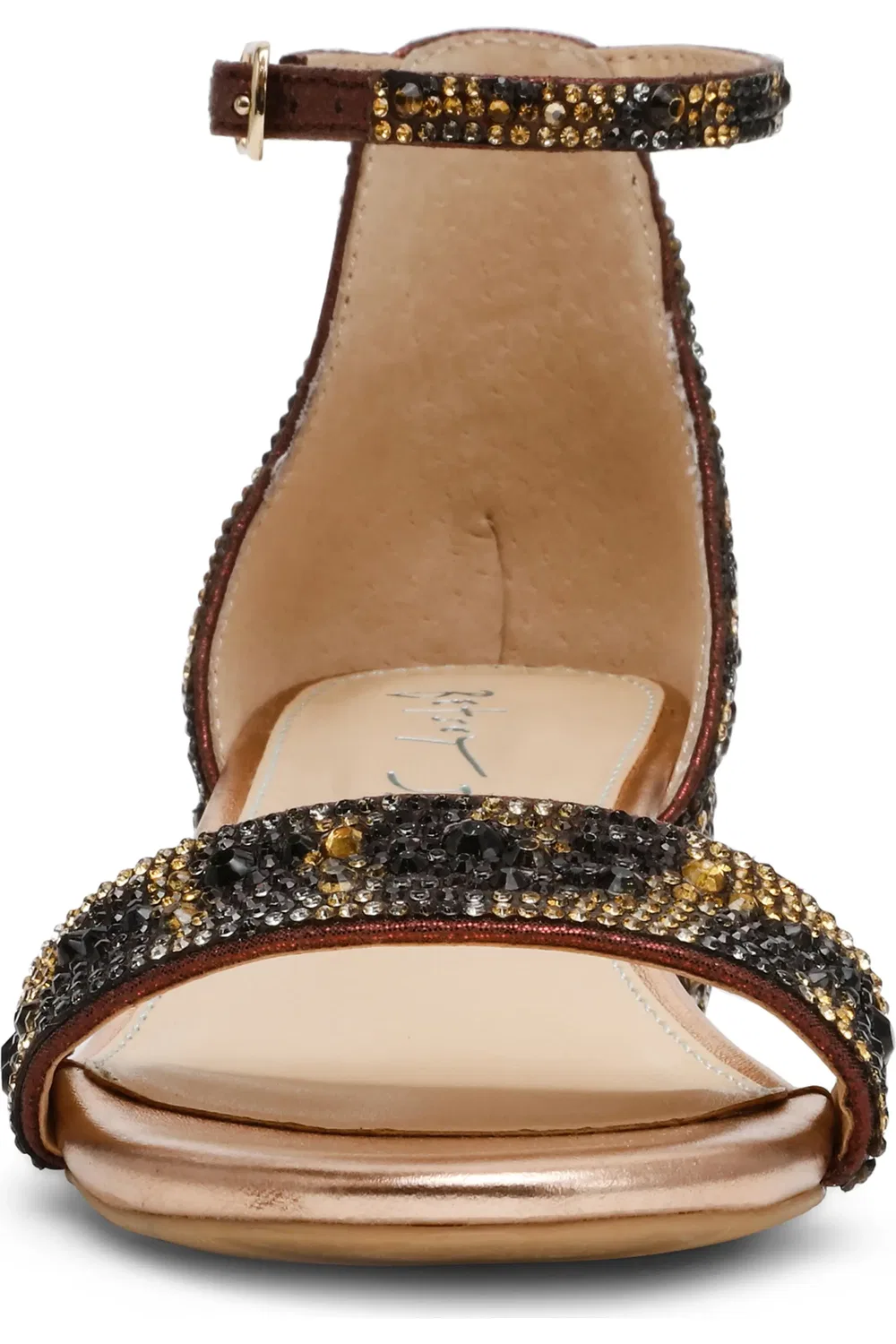 Детские сандалии на щиколотке со стразами Rhinestone Betsey Johnson, Leopard — фото 3