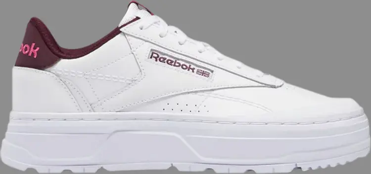

Кроссовки wmns club c double geo 'white maroon' Reebok, белый