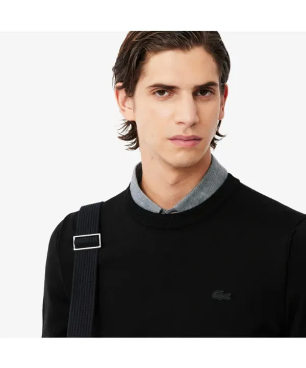 Свитер из мериносовой шерсти, круглый вырез, Lacoste, 031 — фото 2