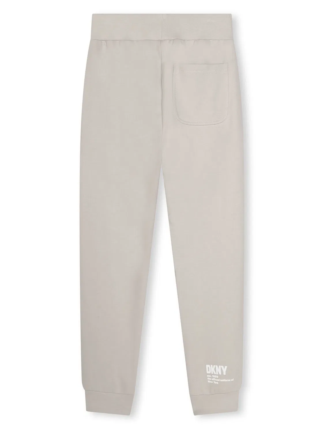 Спортивные хлопковые штаны с логотипом DKNY, нейтральные — фото 2