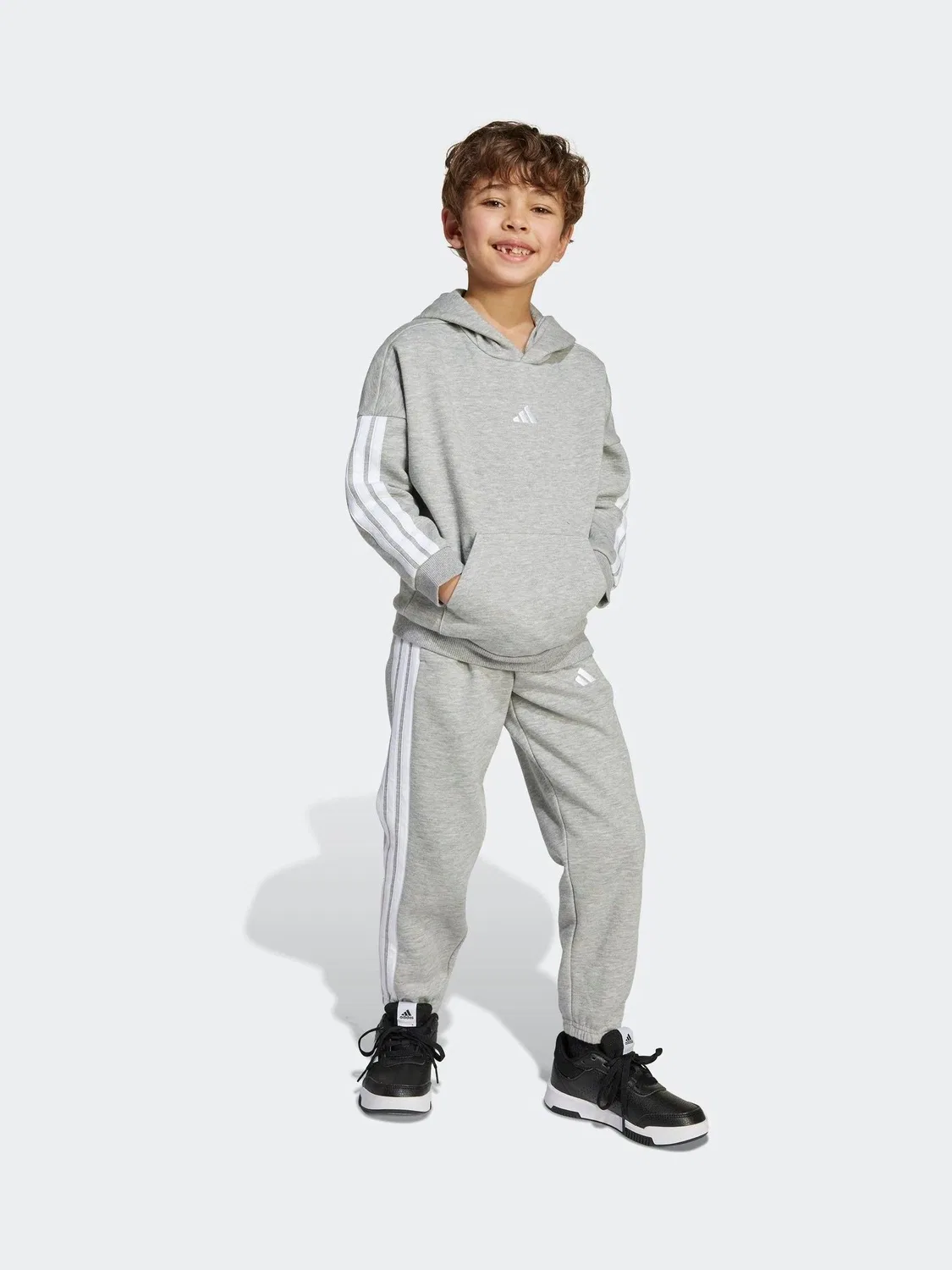Спортивный костюм Essentials 3-Stripes adidas, серый