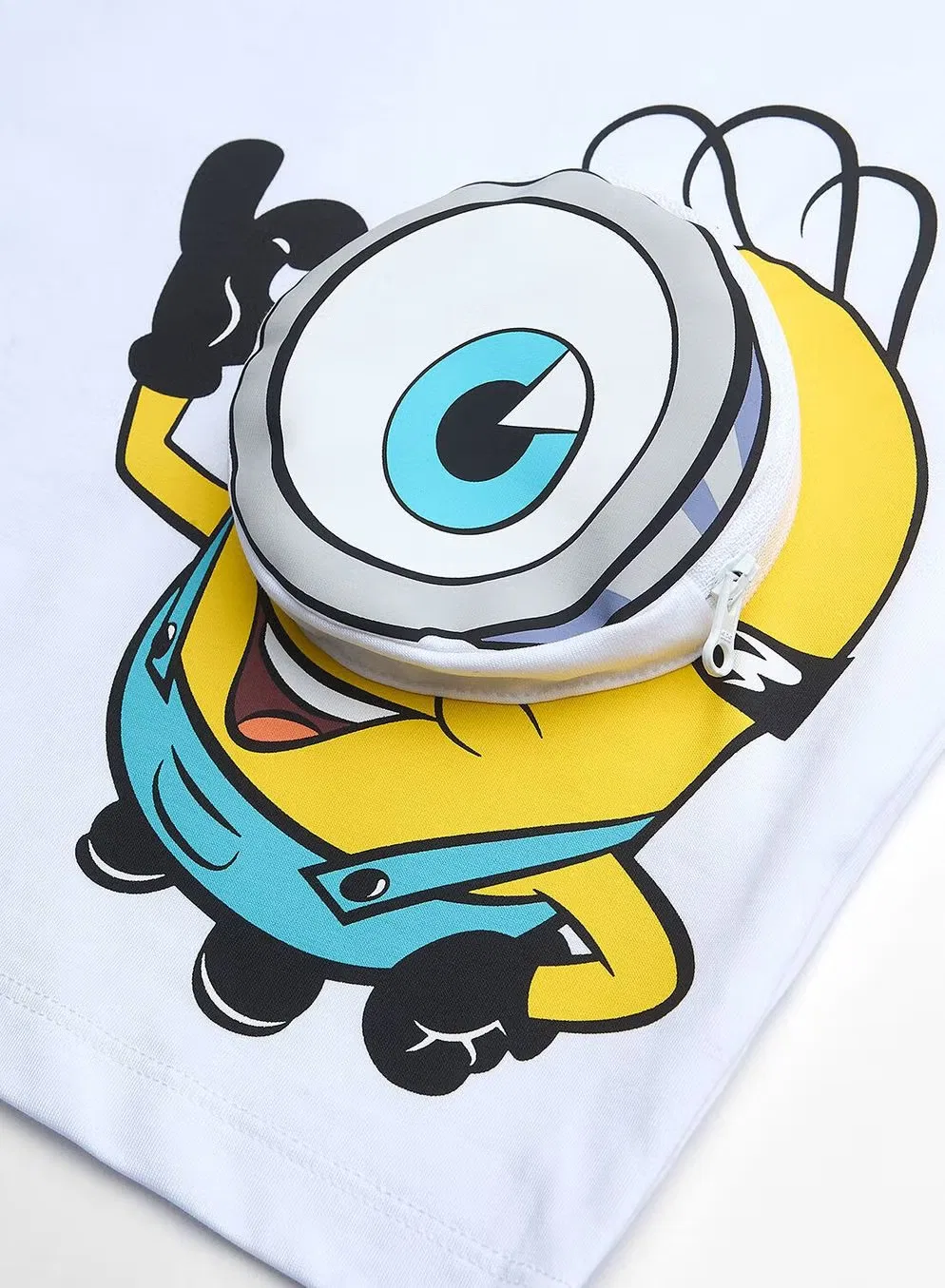 Футболка с принтом Minions Content Creator Giordano, белый — фото 4
