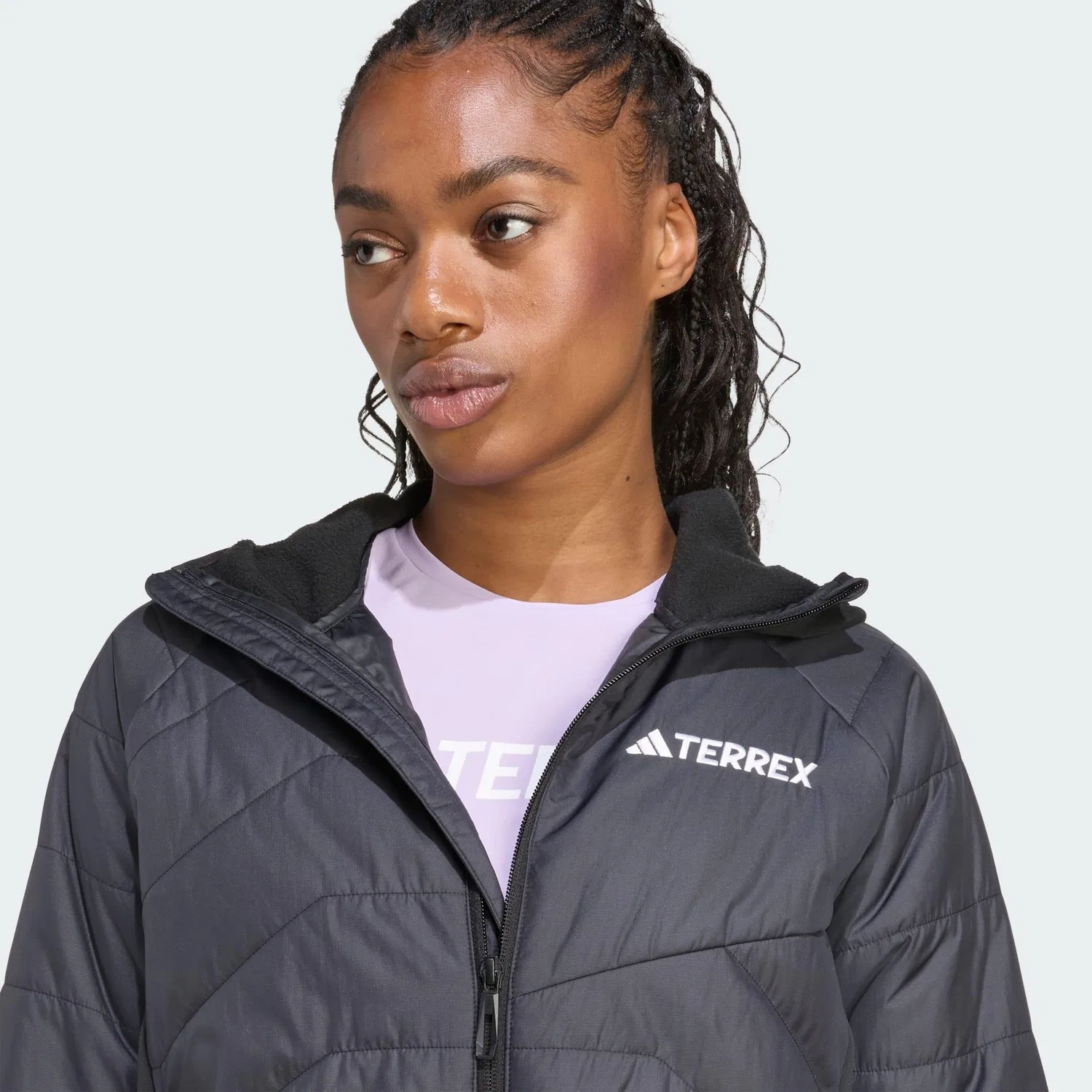 Женская утепленная куртка с капюшоном Terrex Multi CLIMAWARM Adidas, Schwarz — фото 4