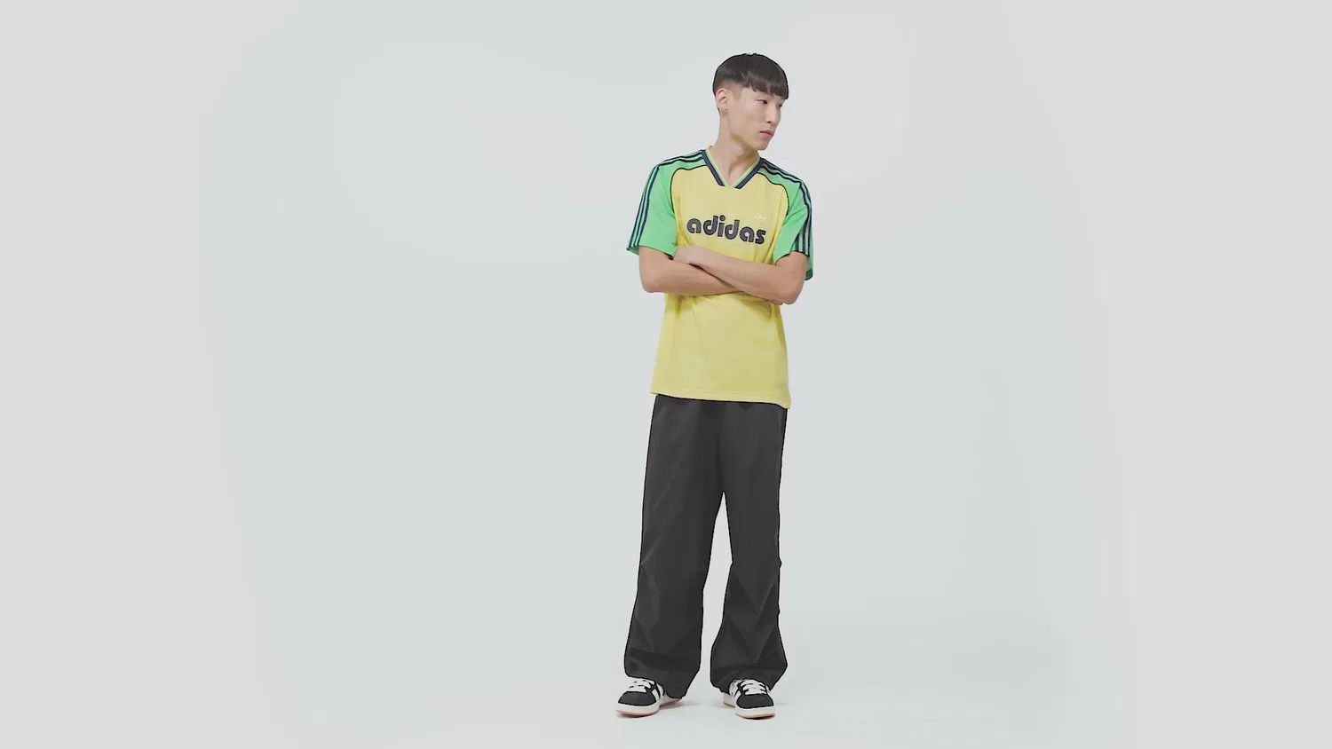 Мужская футболка с принтом Adidas Originals, Желтый — фото 2