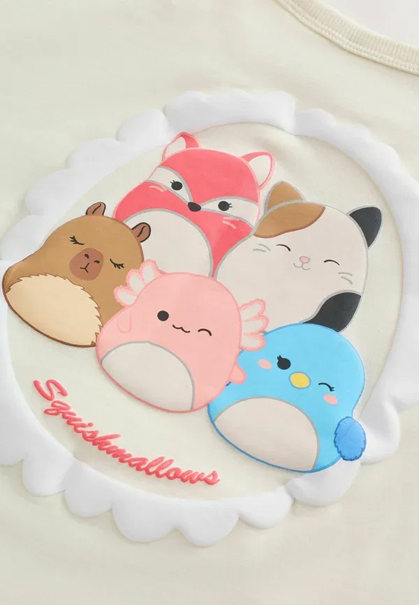 Пижамный комплект из хлопка Regular fit Yellow/Pink Squishmallow Short Pyjamas 2 Pack Next, Pink Yellow, желтый/розовый — фото 4