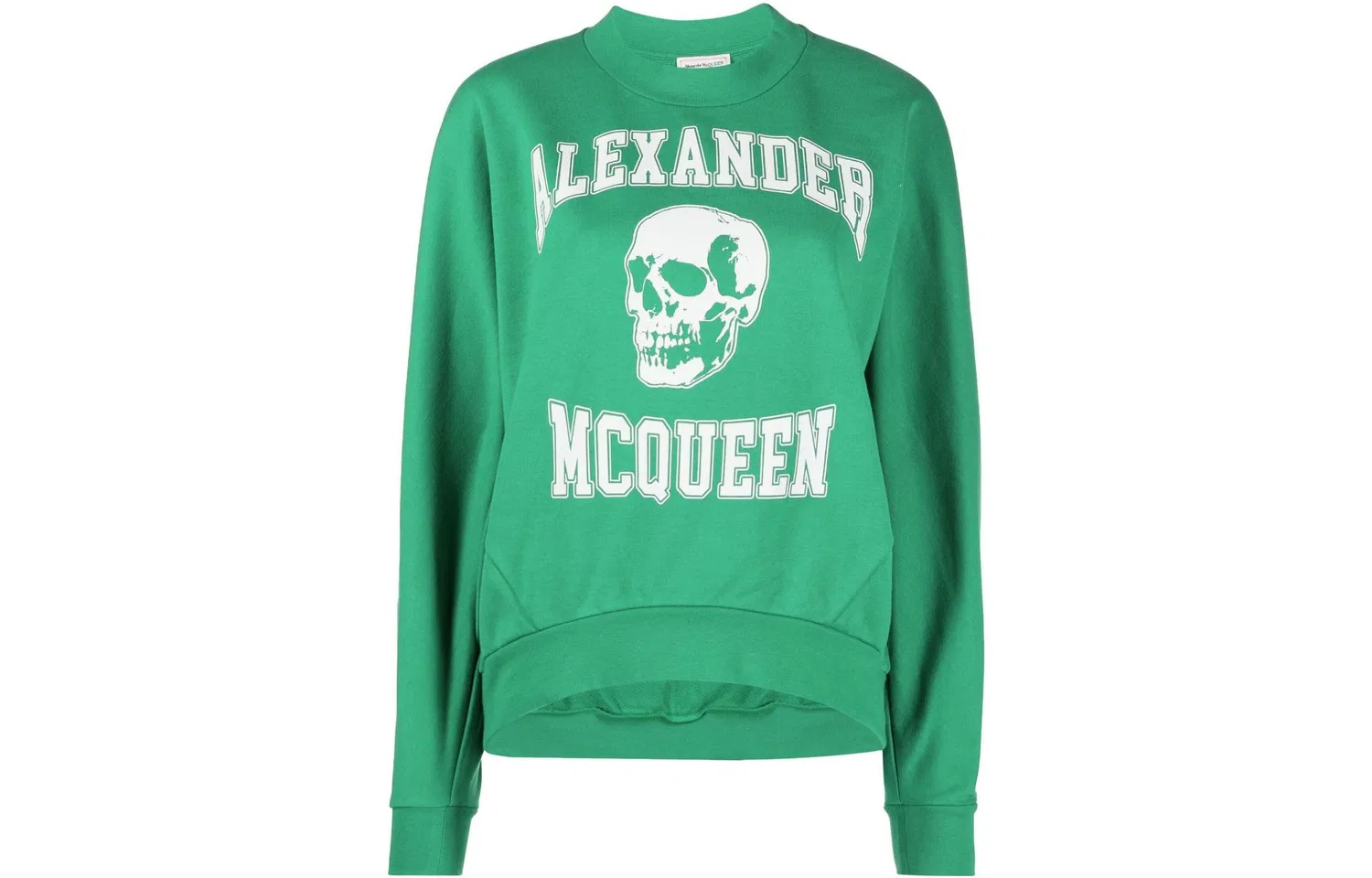 Женский свитшот с принтом Varsity Skull Alexander McQueen, Green