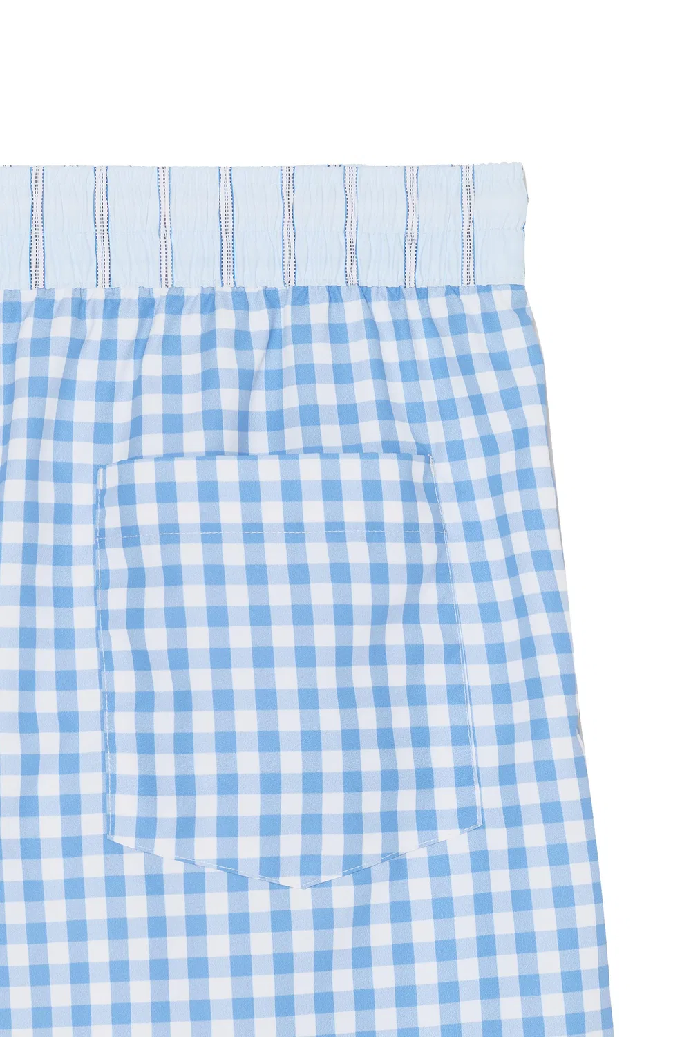 Длинные плавки с комбинированной проверкой ZARA, White/Sky Blue — фото 3