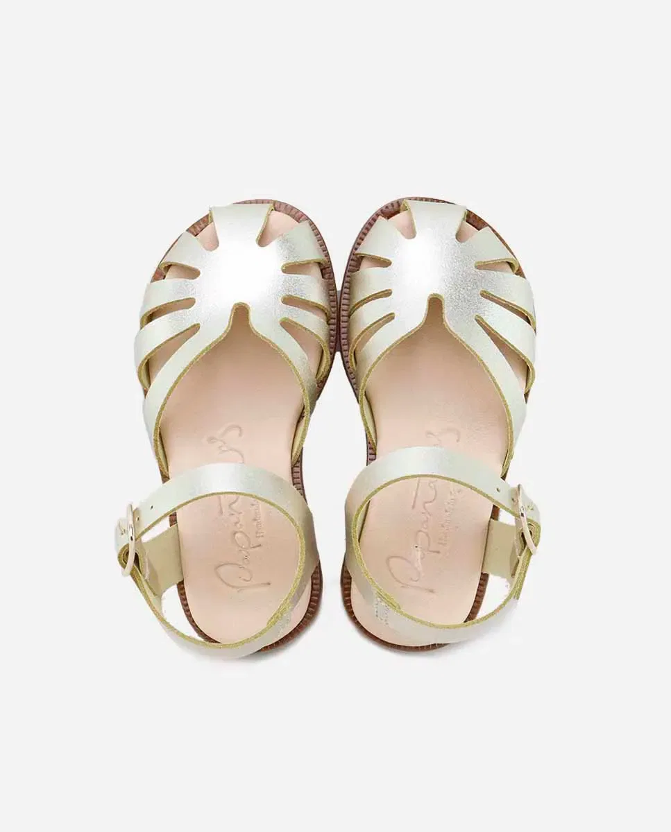 Детские сандалии для девочек из кожи с пряжкой Camel Eli 1957, Oro — фото 4
