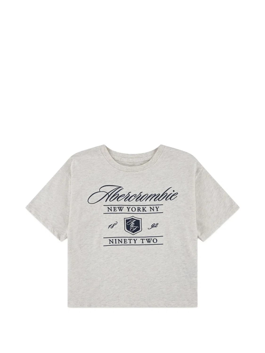 Футболка с вышитым логотипом Abercrombie Fitch Kids, серый