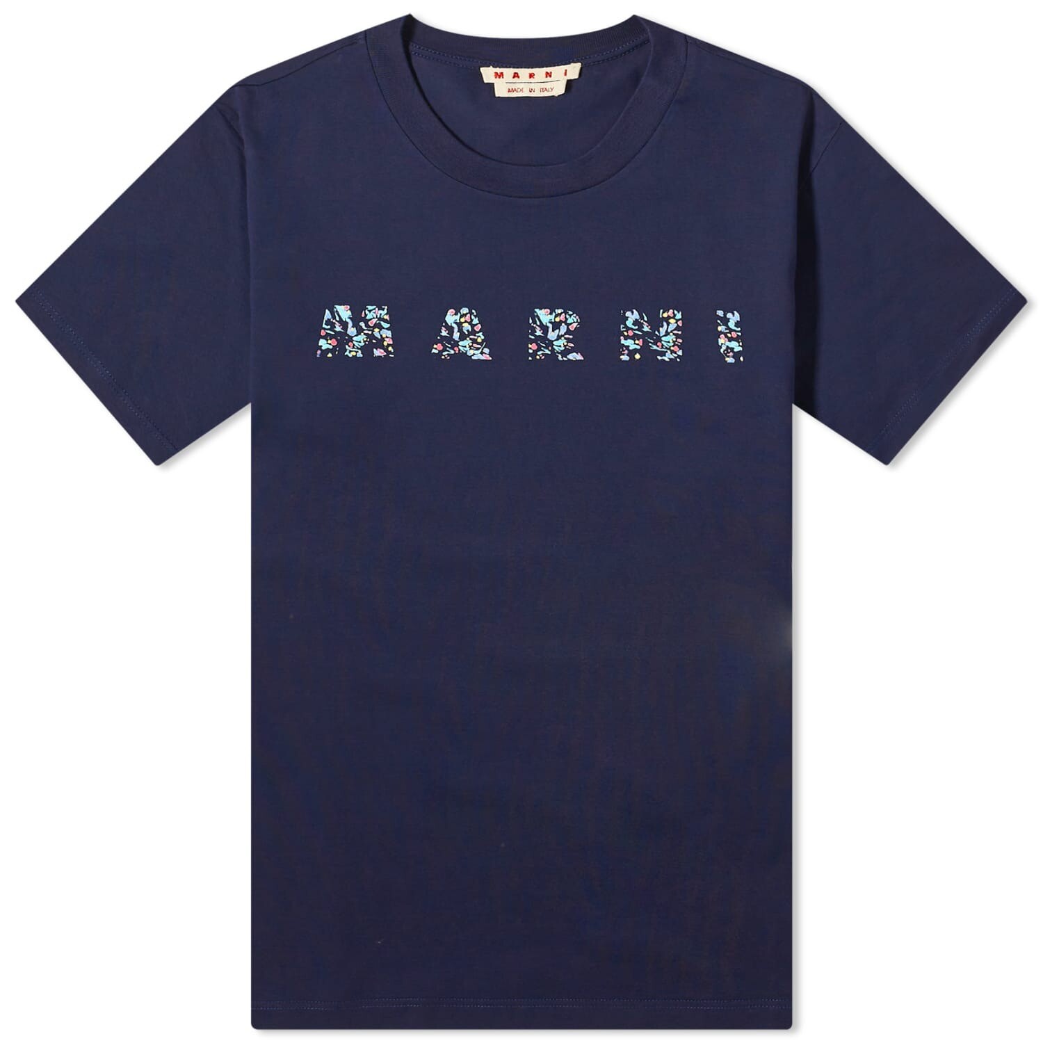 

Футболка Marni Floral Logo, темно-синий