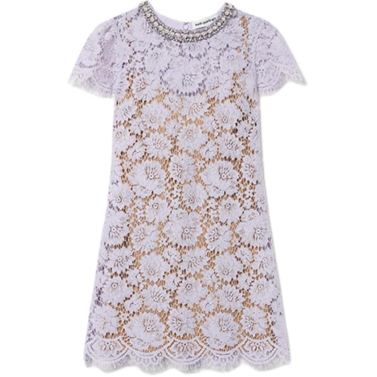 

Self-portrait Женское платье с коротким рукавом Self portrait лиловое