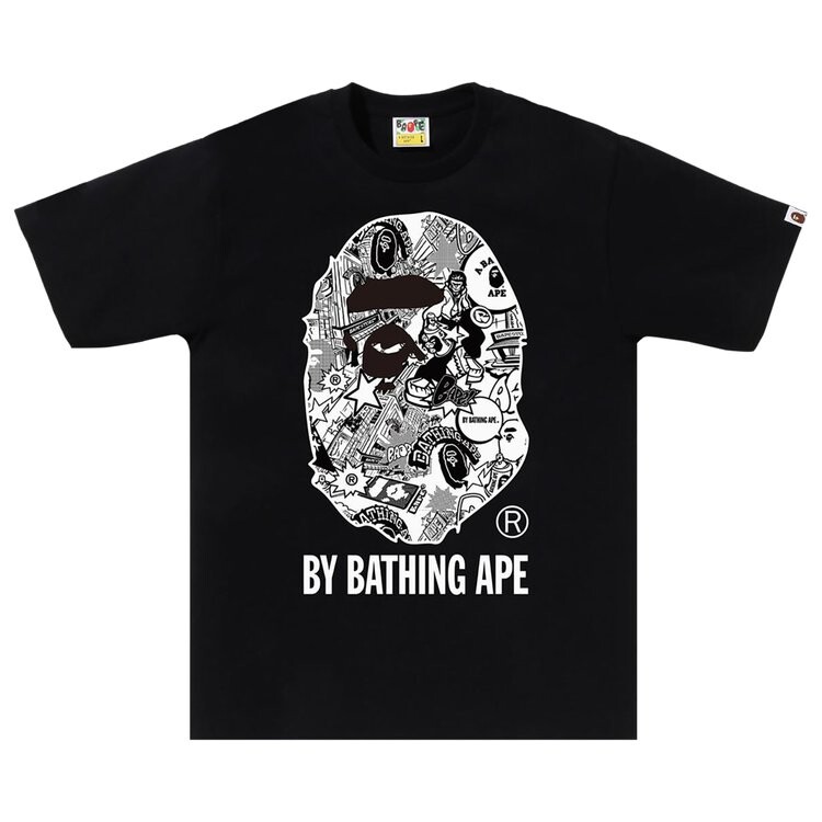 

Футболка BAPE Comic Art Ape Head Tee, черный