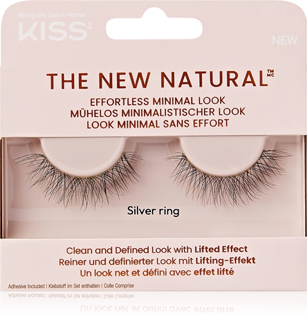 

Накладные ресницы KISS The New Natural Effortless Minimal Look, Silver Ring 2 szt.