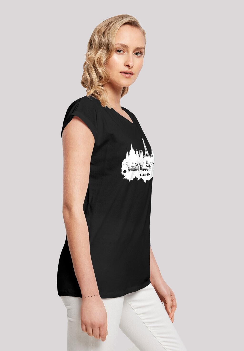

Футболка с принтом PARIS SKYLINE SHORT SLEEVE TEE F4NT4STIC, черный