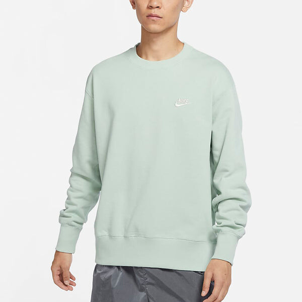 Толстовка Men's Nike Sportswear Logo Casual Sports Round Neck Pullover Light Green, зеленый — фото 4