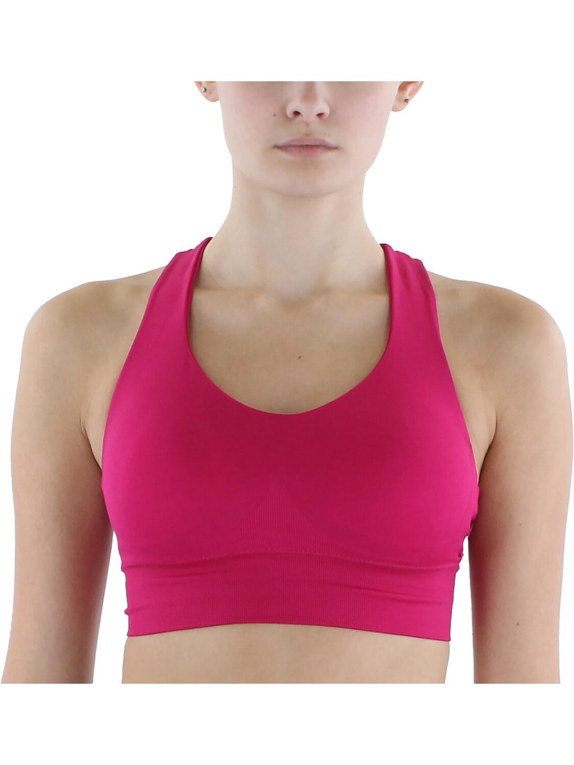 

Женский спортивный бюстгальтер со съемной подкладкой Racerback Pro-Fit, розовый