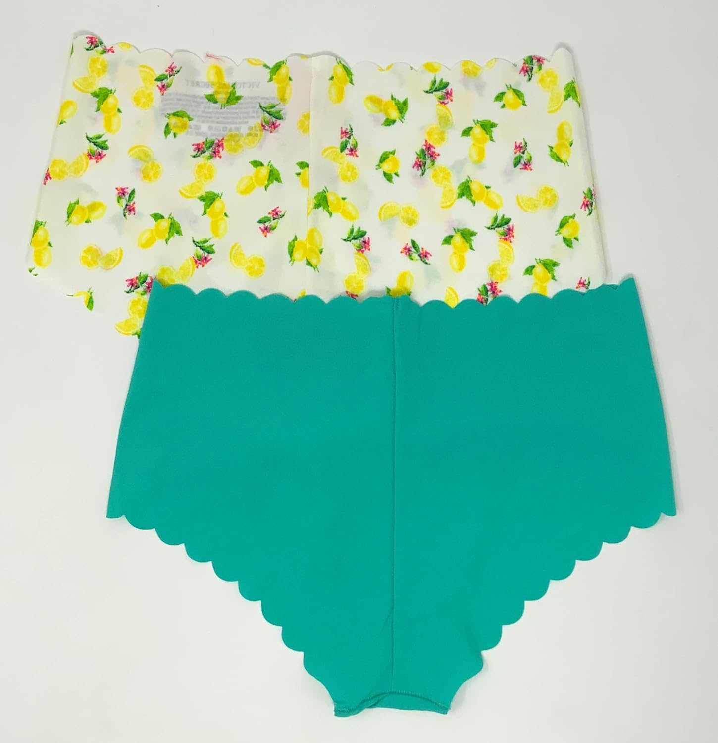 Трусики-слипы Victoria's Secret No-Show Cheeky, комплект из 2 шт., White/Lemons/Green — фото 3