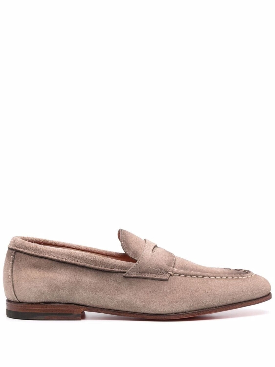 

Santoni пенни-лоферы с декоративной строчкой, нейтральный цвет